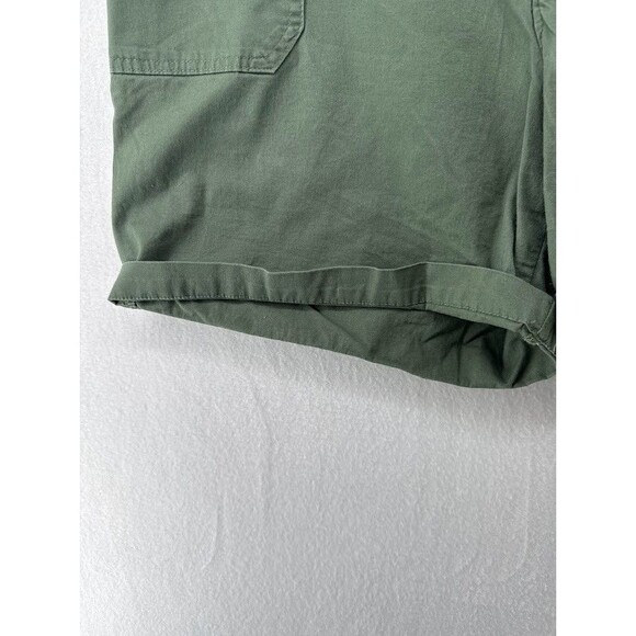 Women's Lee Plus Size 20W Army Green Bermuda Shorts Mid Rise Regular Fit Flex - Picture 3 of 7